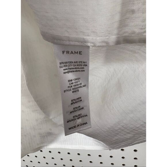 Frame linen blend insert lace top size S - Picture 5 of 5